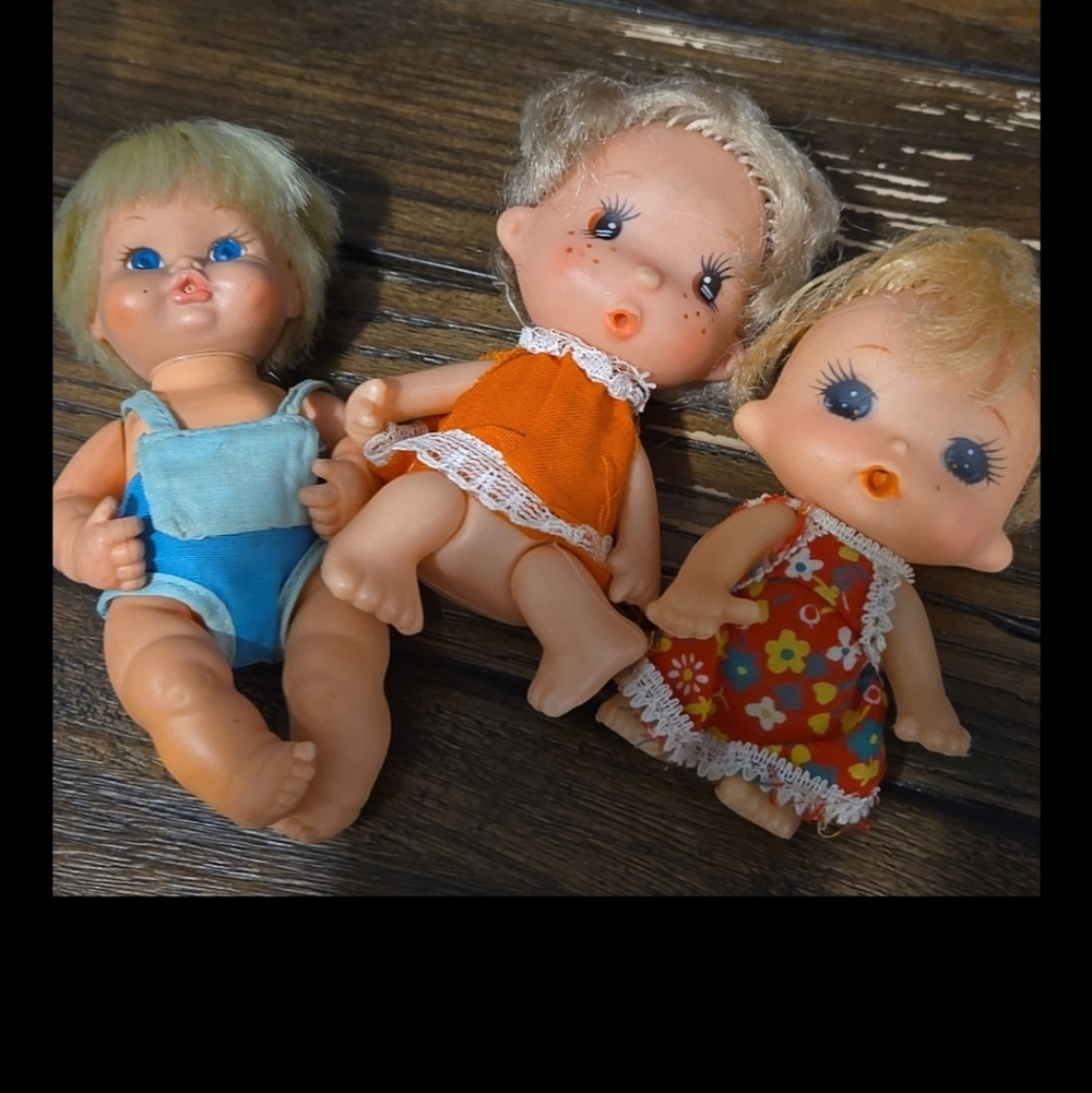 Vintage Dolls Lot Big Eyes